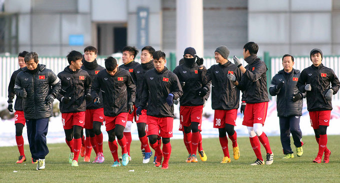 Cầu thủ Việt Nam tập buổi cuối trước chung kết U23 châu Á